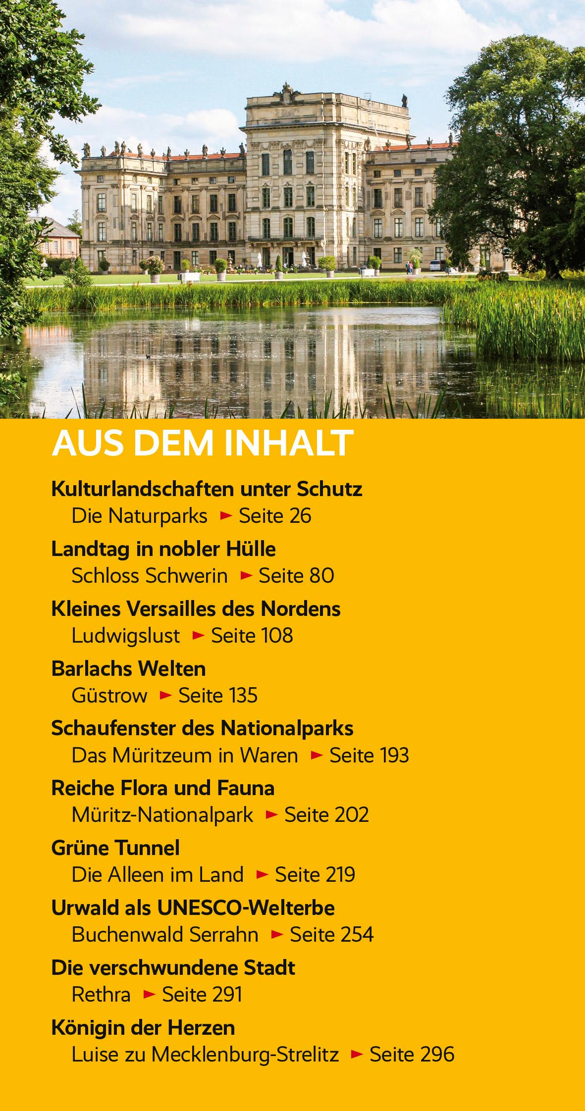 Beispielinhalt (Bild) Reiseführer Mecklenburgische Seenplatte