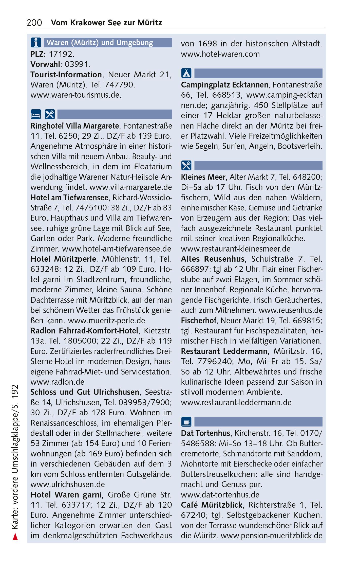 Beispielinhalt (Bild) Reiseführer Mecklenburgische Seenplatte