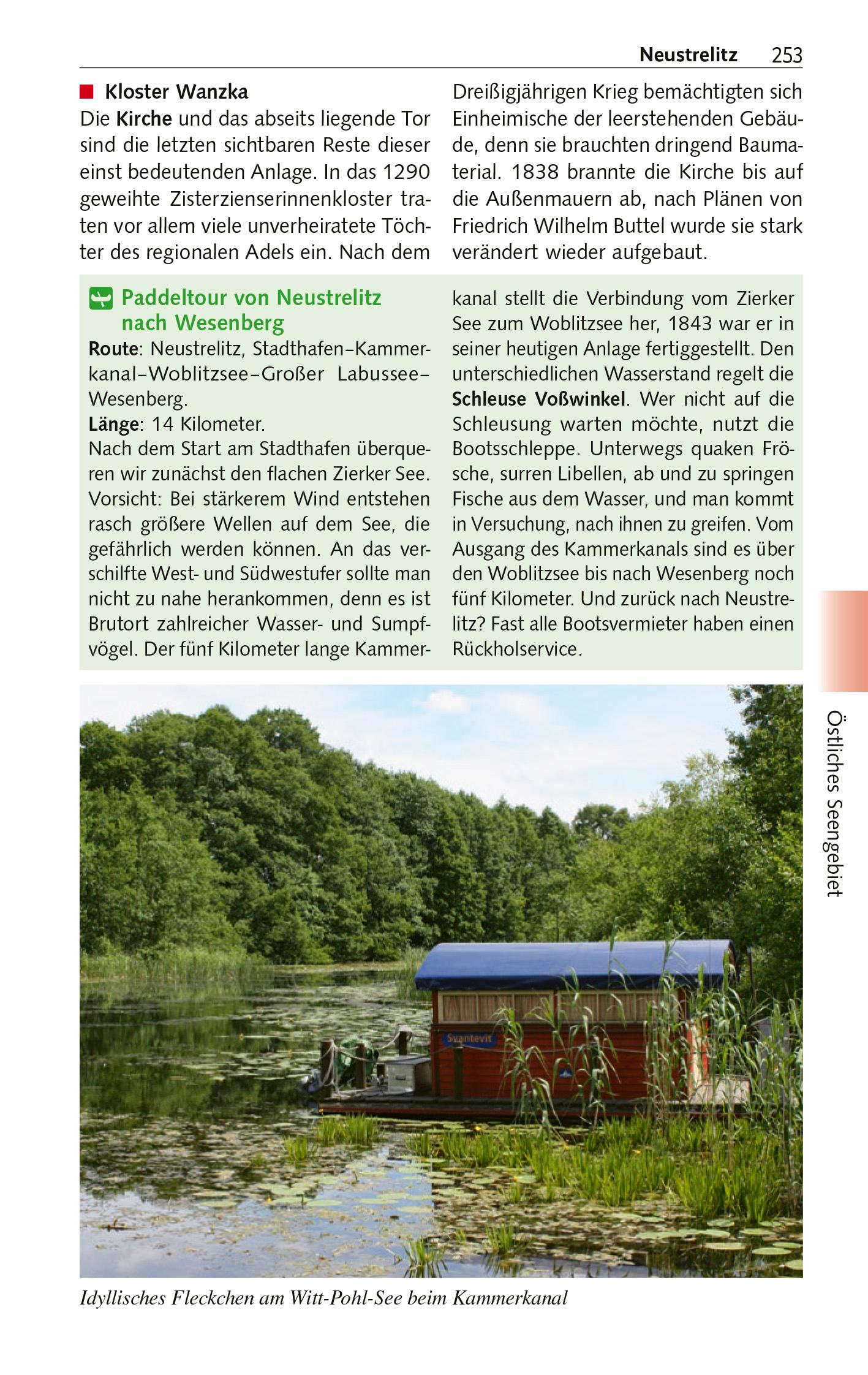 Beispielinhalt (Bild) Reiseführer Mecklenburgische Seenplatte