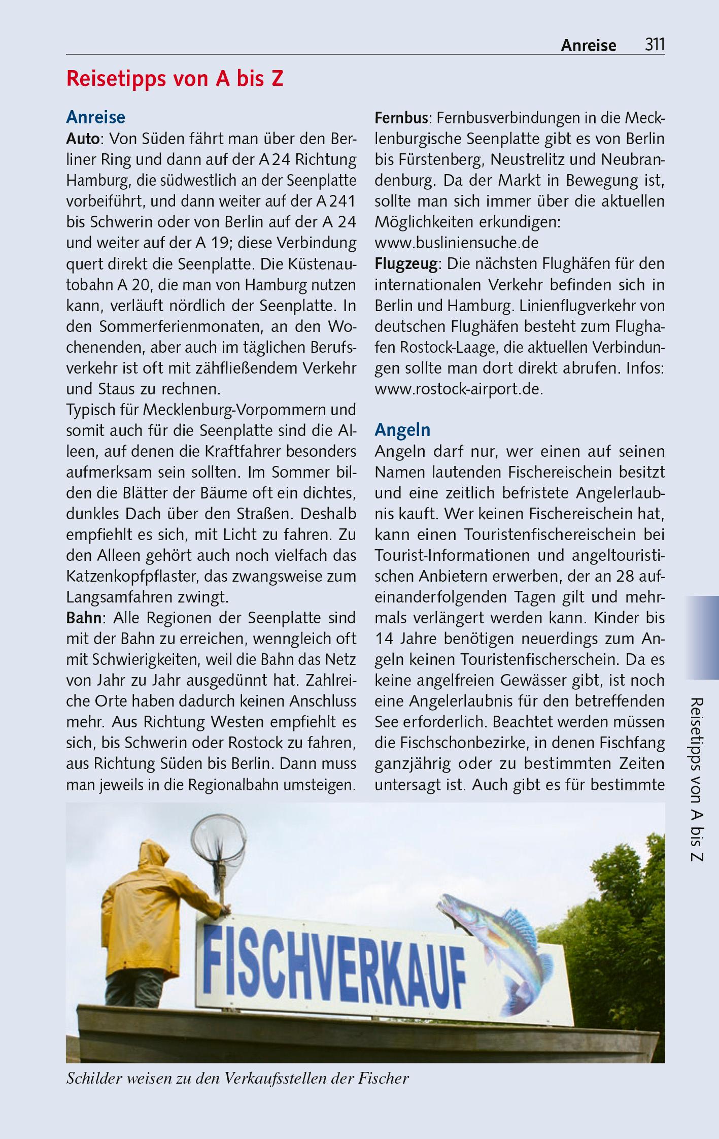 Beispielinhalt (Bild) Reiseführer Mecklenburgische Seenplatte