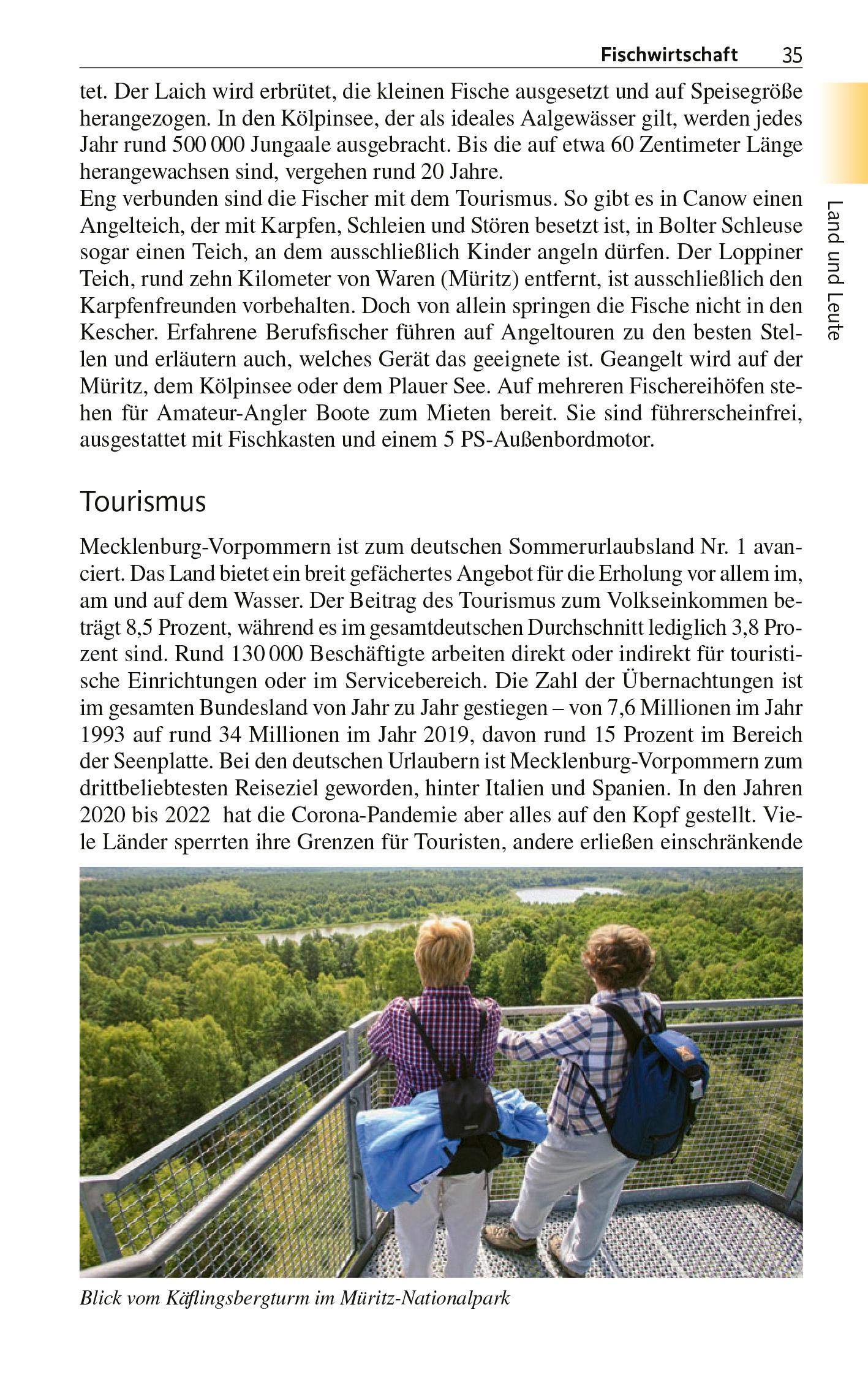 Beispielinhalt (Bild) Reiseführer Mecklenburgische Seenplatte