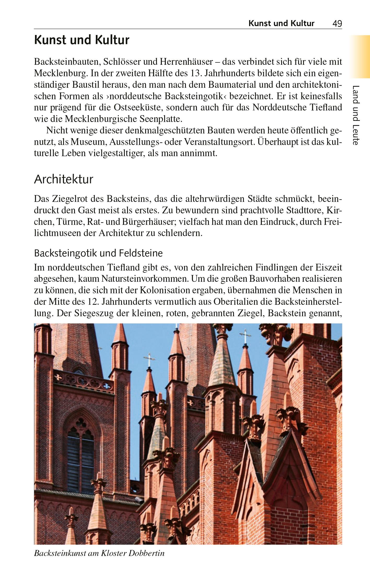 Beispielinhalt (Bild) Reiseführer Mecklenburgische Seenplatte