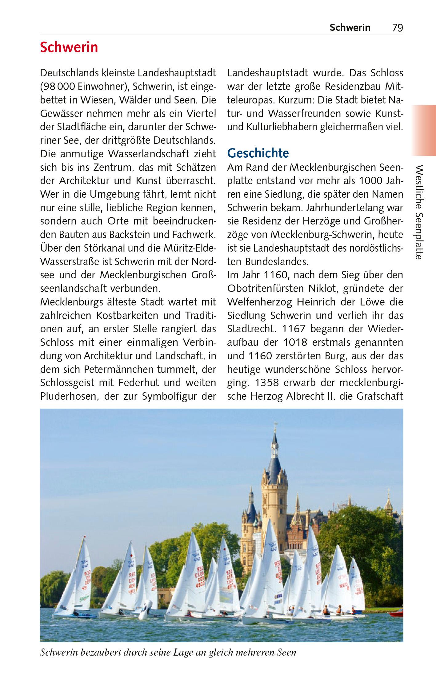 Beispielinhalt (Bild) Reiseführer Mecklenburgische Seenplatte