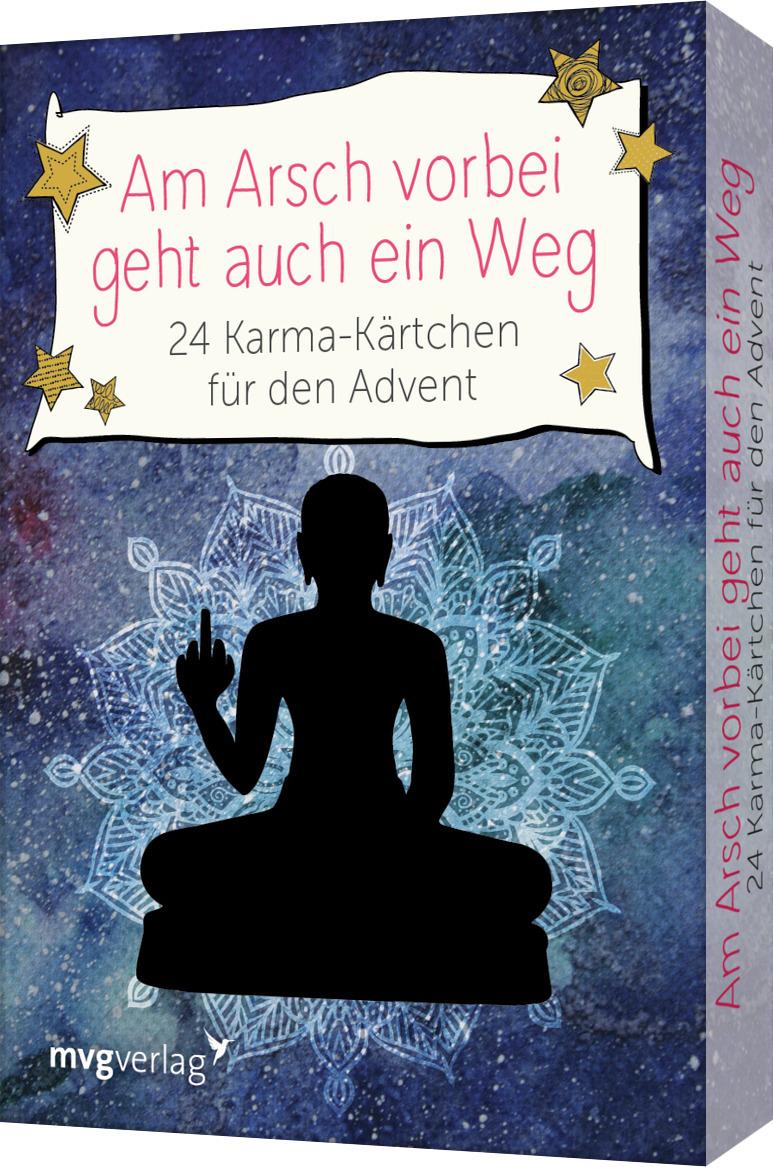 Vorderes Coverbild Am Arsch vorbei geht auch ein Weg - 24 Karma-Kärtchen für den Advent