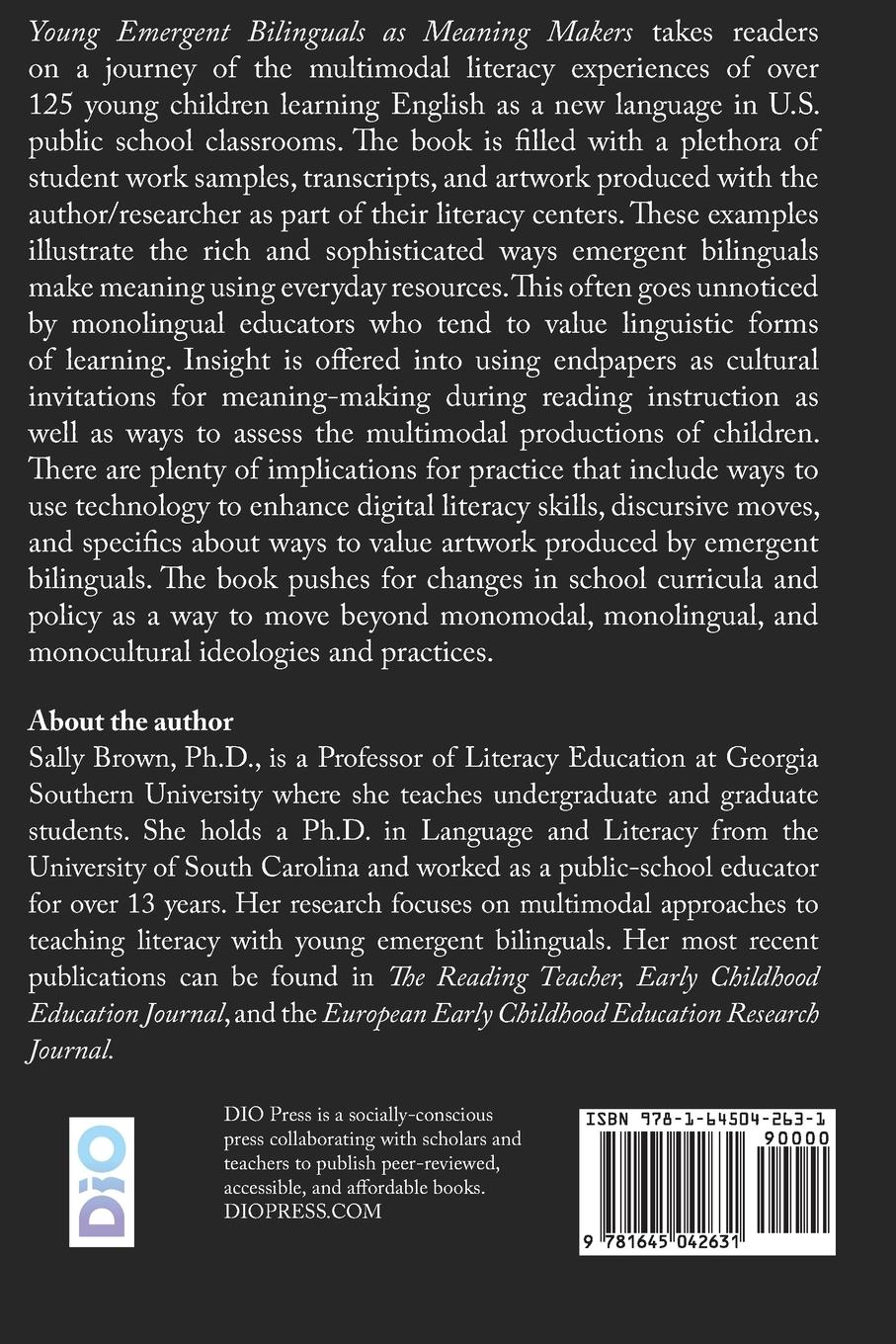 Rückseitencover Young Emergent Bilinguals as Meaning Makers
