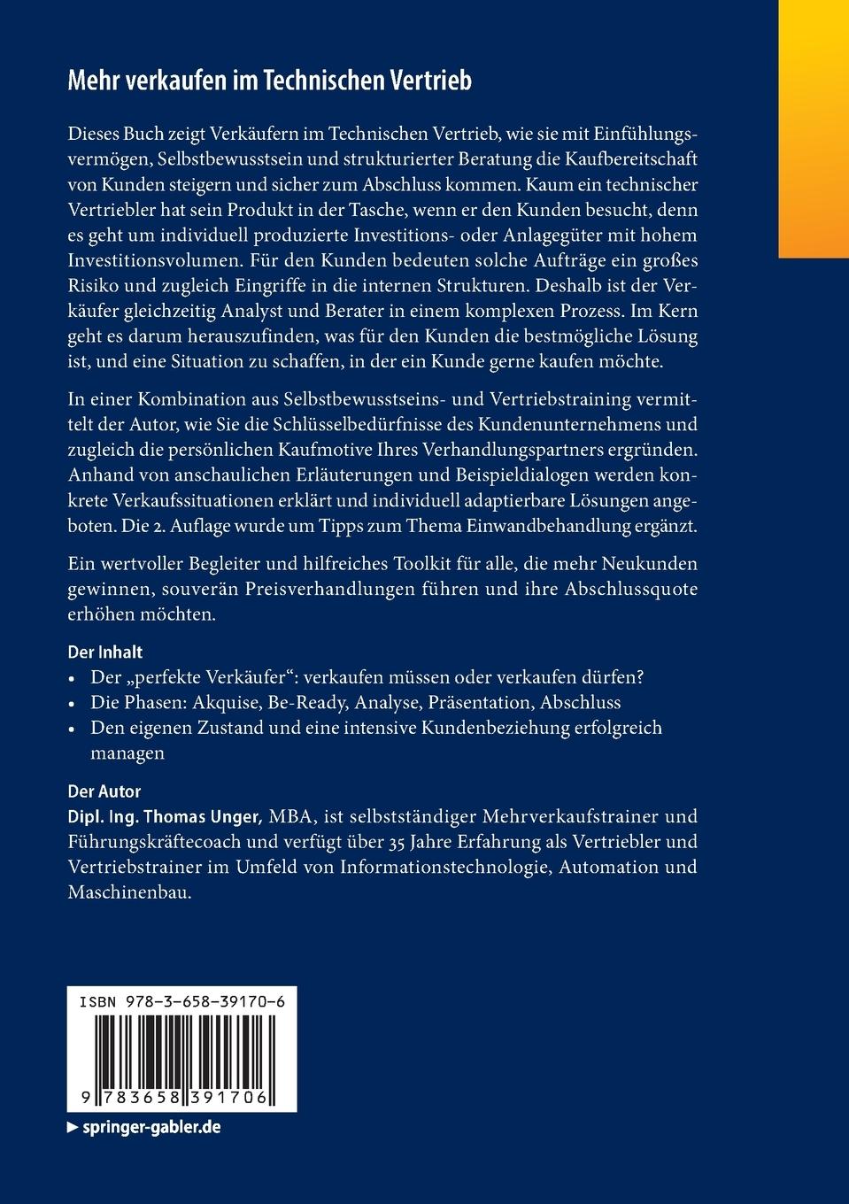 Rückseitencover Mehr verkaufen im Technischen Vertrieb