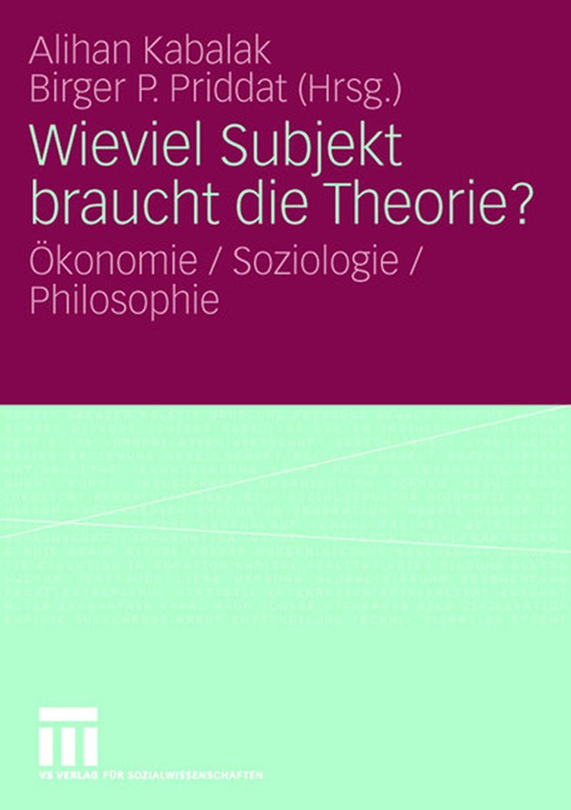 Vorderes Coverbild Wieviel Subjekt braucht die Theorie?