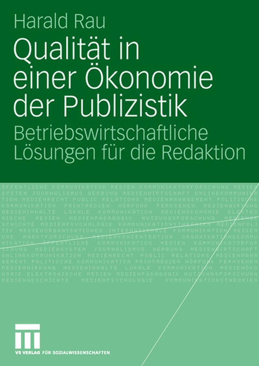 Vorderes Coverbild Qualität in einer Ökonomie der Publizistik