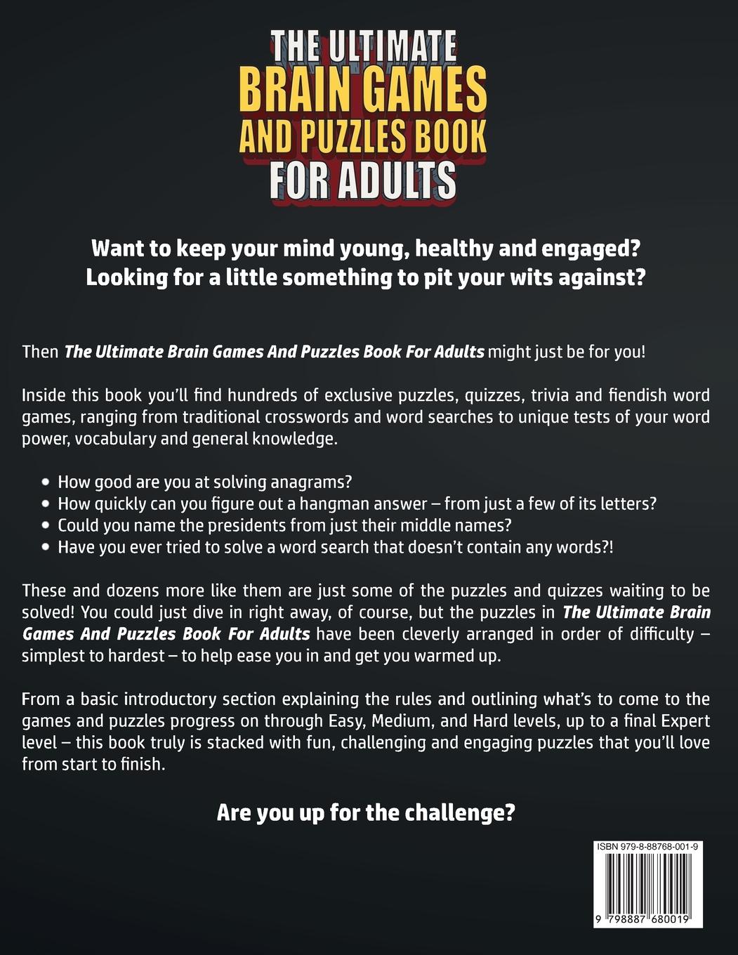 Rückseitencover The Ultimate Brain Games And Puzzles Book For Adults