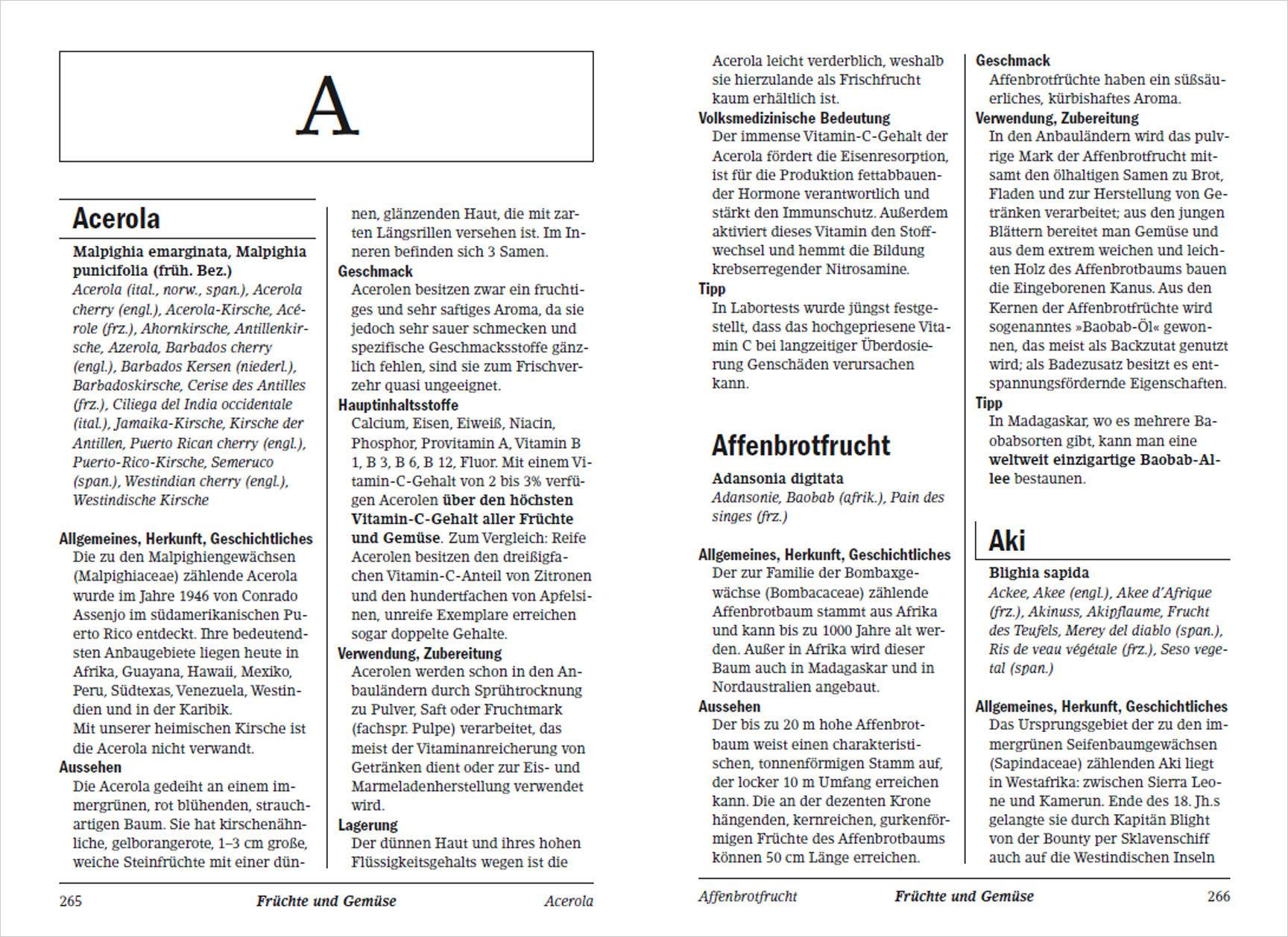 Beispielinhalt (Bild) Das große Lexikon der Kräuter, Gewürze, Früchte und Gemüse - Herkunft, Inhaltsstoffe, Zubereitung, Wirkung