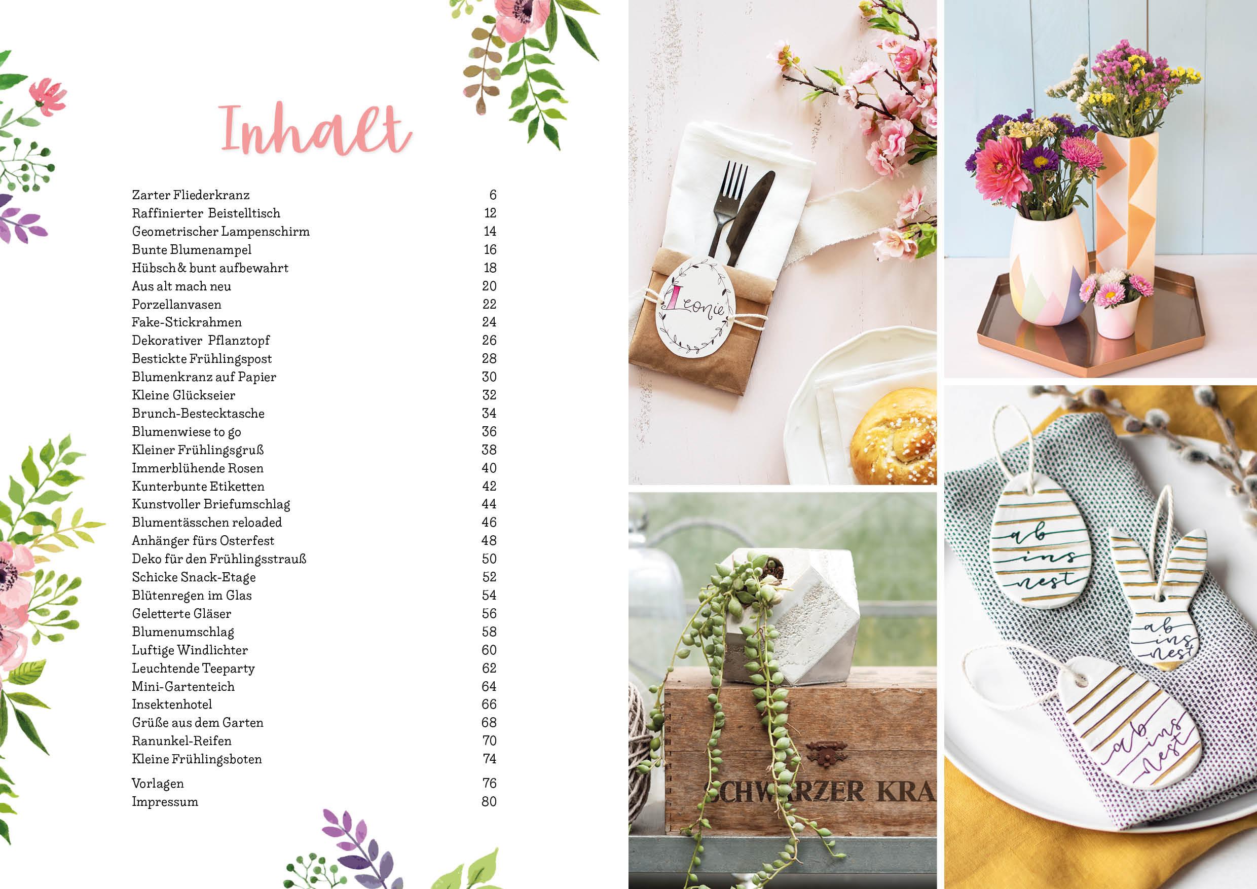 Beispielinhalt (Bild) Hallo Frühling: Wunderschöne Kreativprojekte für Frühling und Ostern