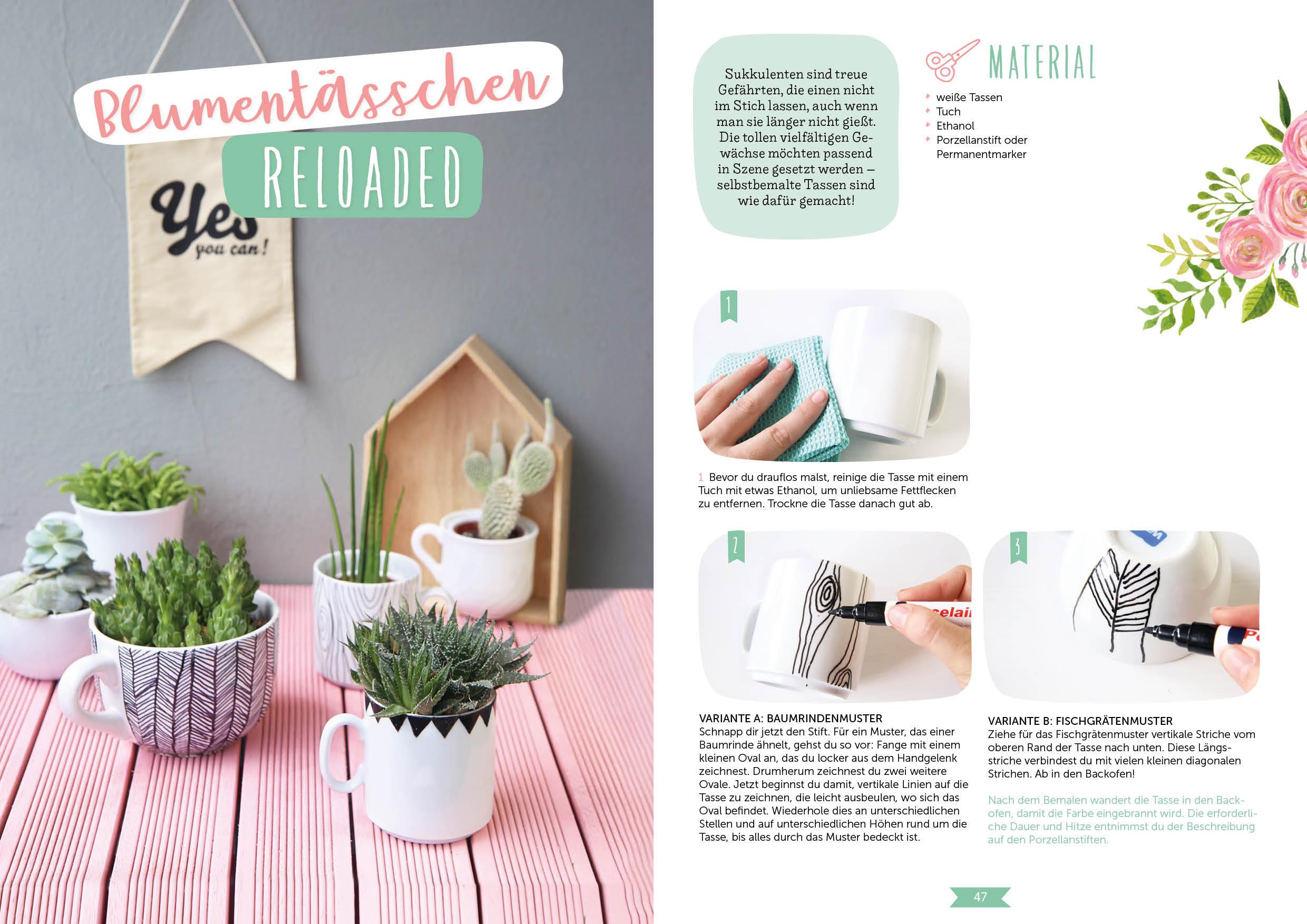 Beispielinhalt (Bild) Hallo Frühling: Wunderschöne Kreativprojekte für Frühling und Ostern