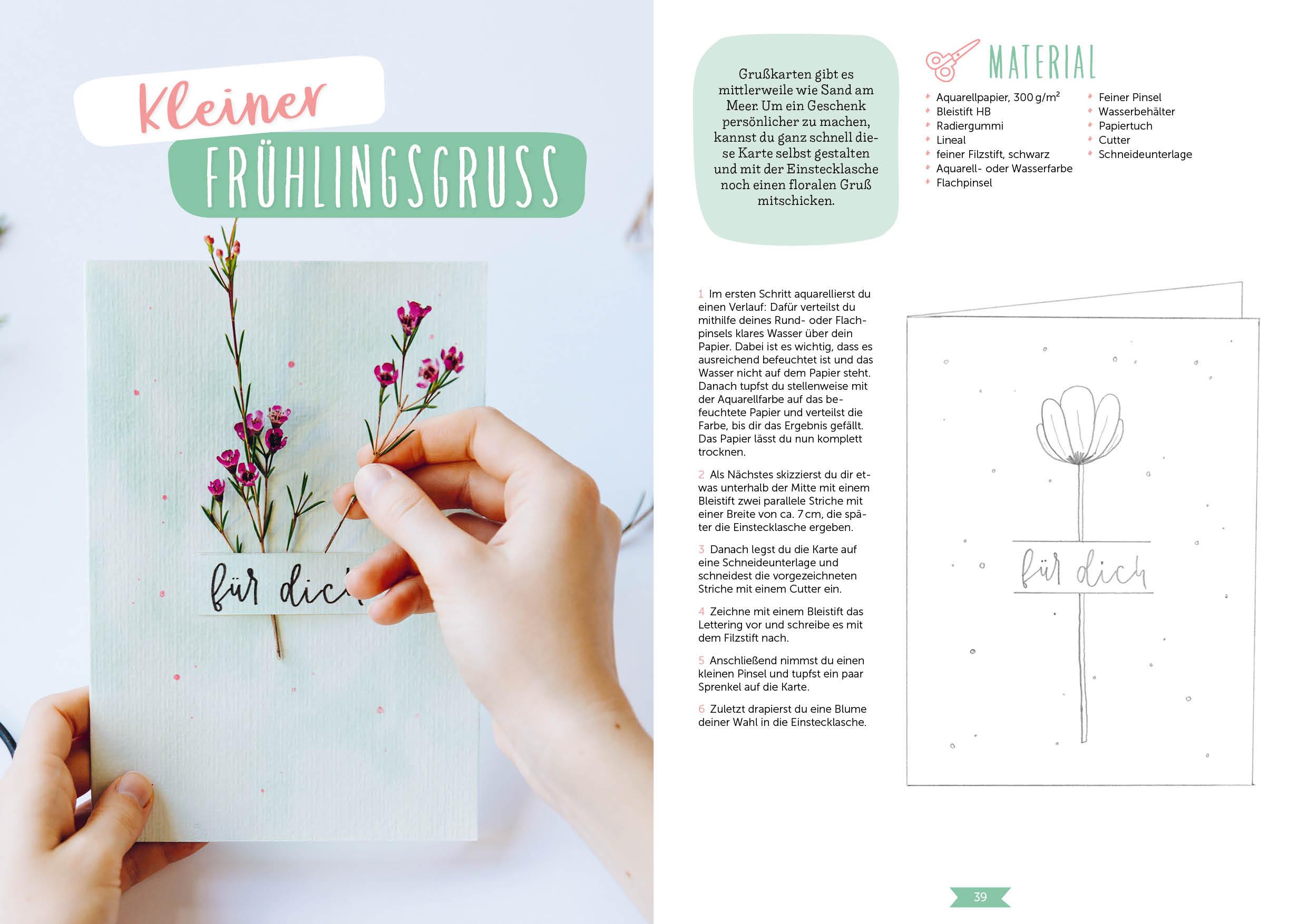 Beispielinhalt (Bild) Hallo Frühling: Wunderschöne Kreativprojekte für Frühling und Ostern