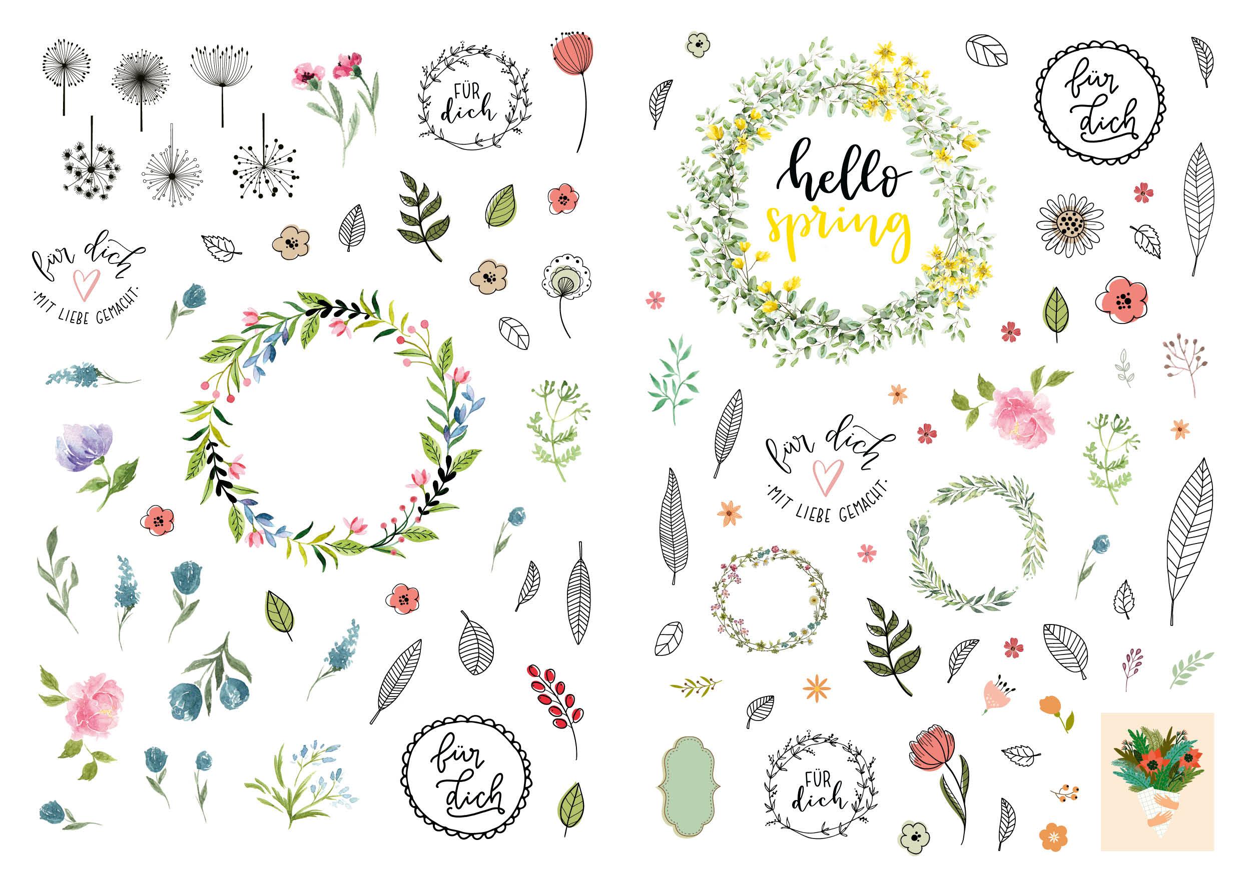 Beispielinhalt (Bild) Frühlings-Sticker-Traum