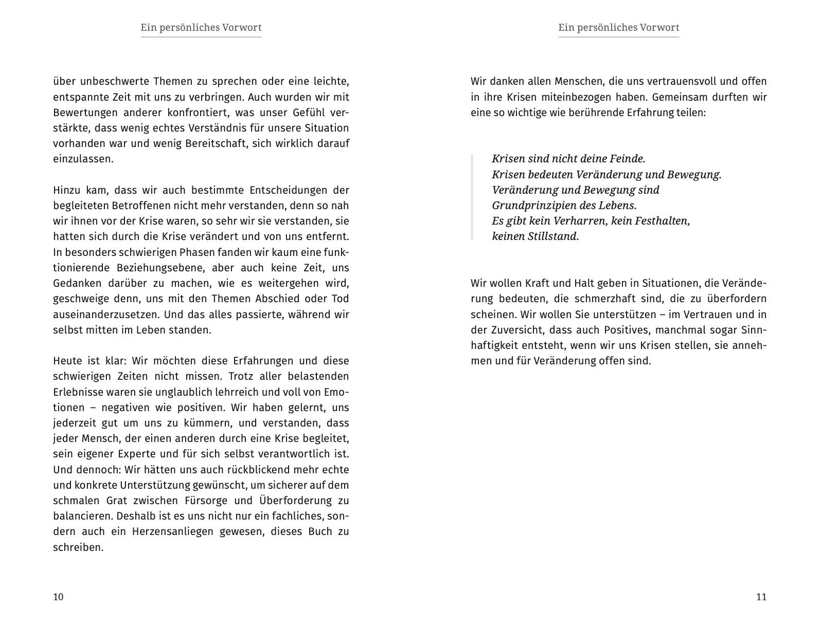 Beispielinhalt (Bild) Durch die Krise begleiten