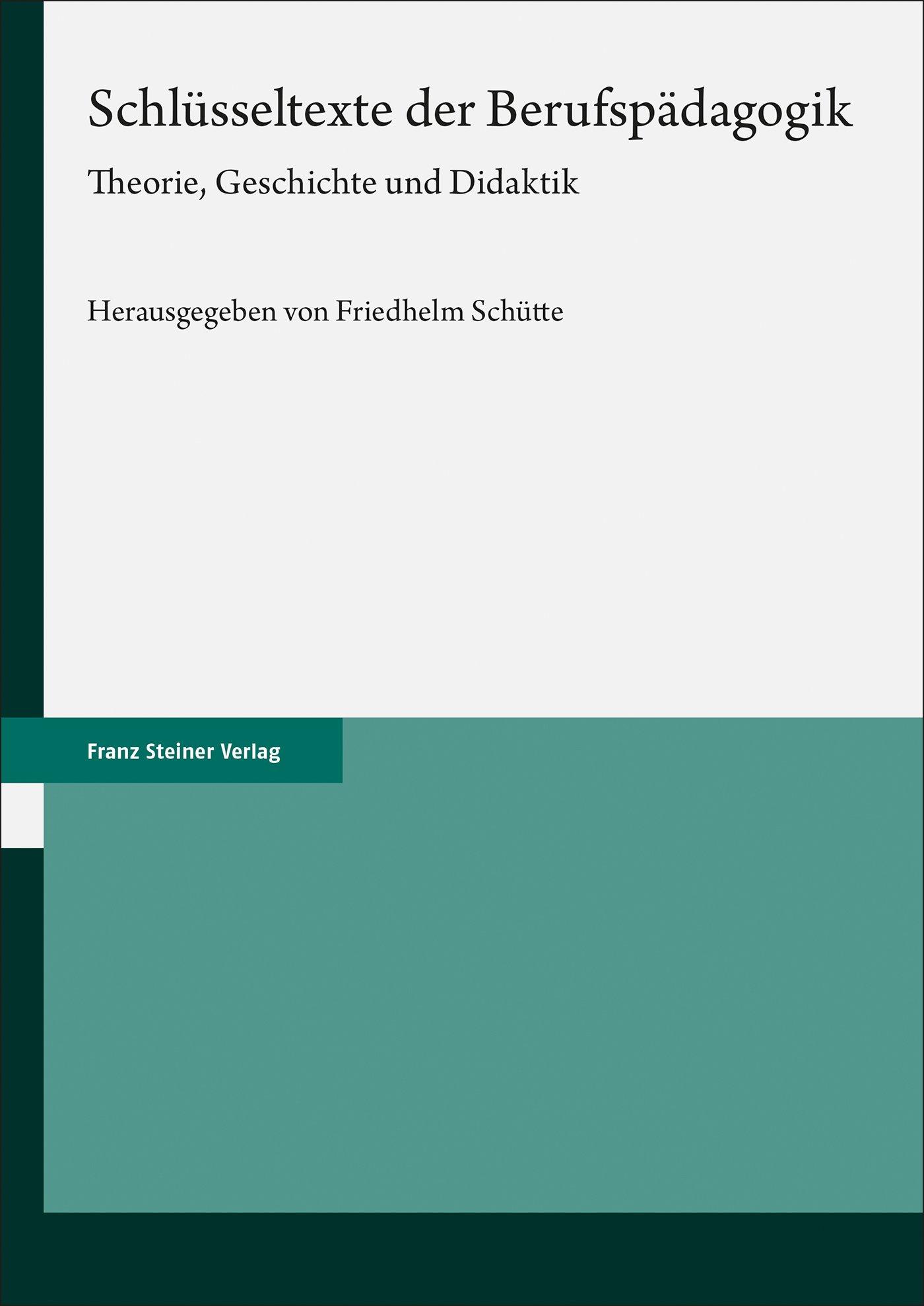 Vorderes Coverbild Schlüsseltexte der Berufspädagogik