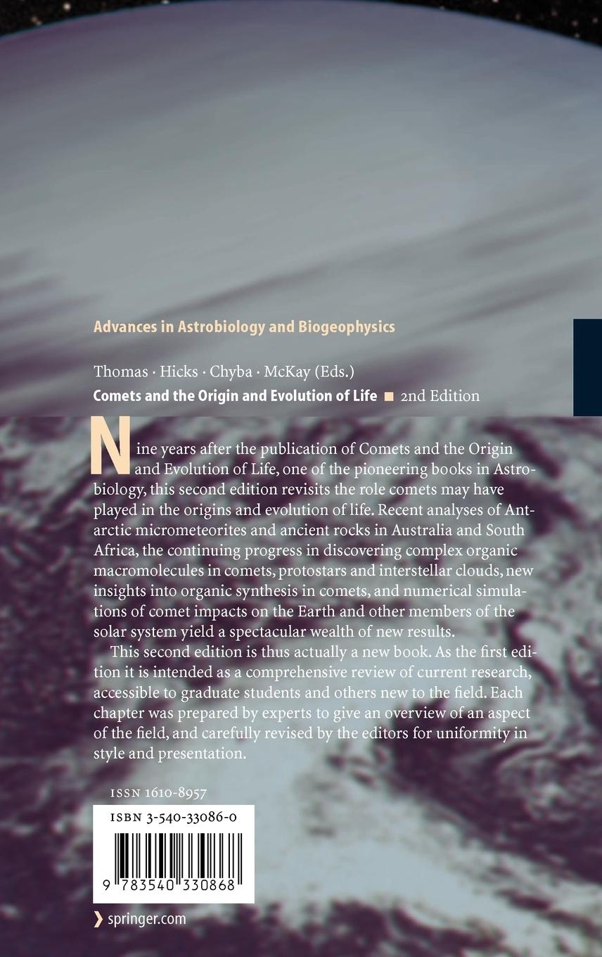 Rückseitencover Comets and the Origin and Evolution of Life