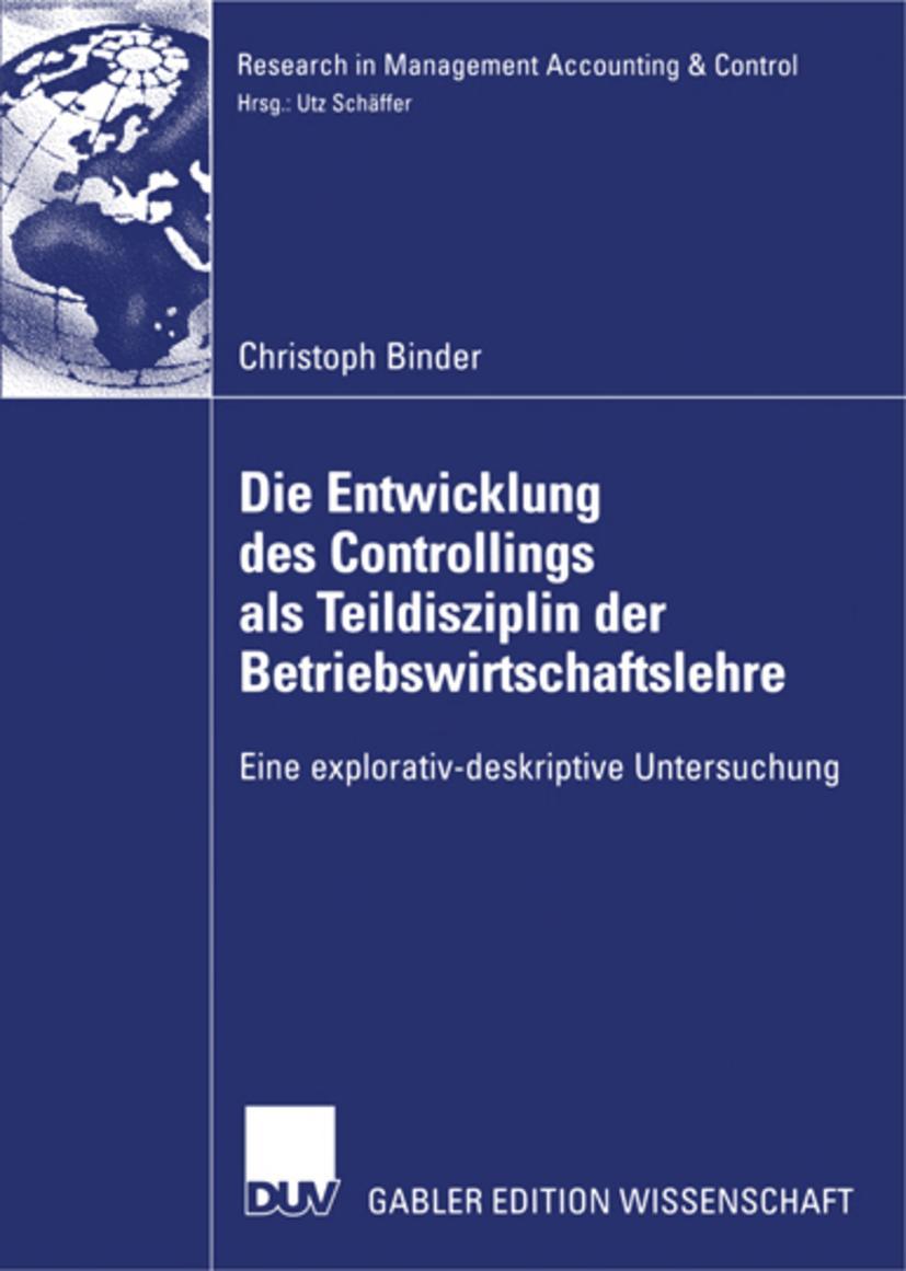 Vorderes Coverbild Die Entwicklung des Controllings als Teildisziplin der Betriebswirtschaftslehre