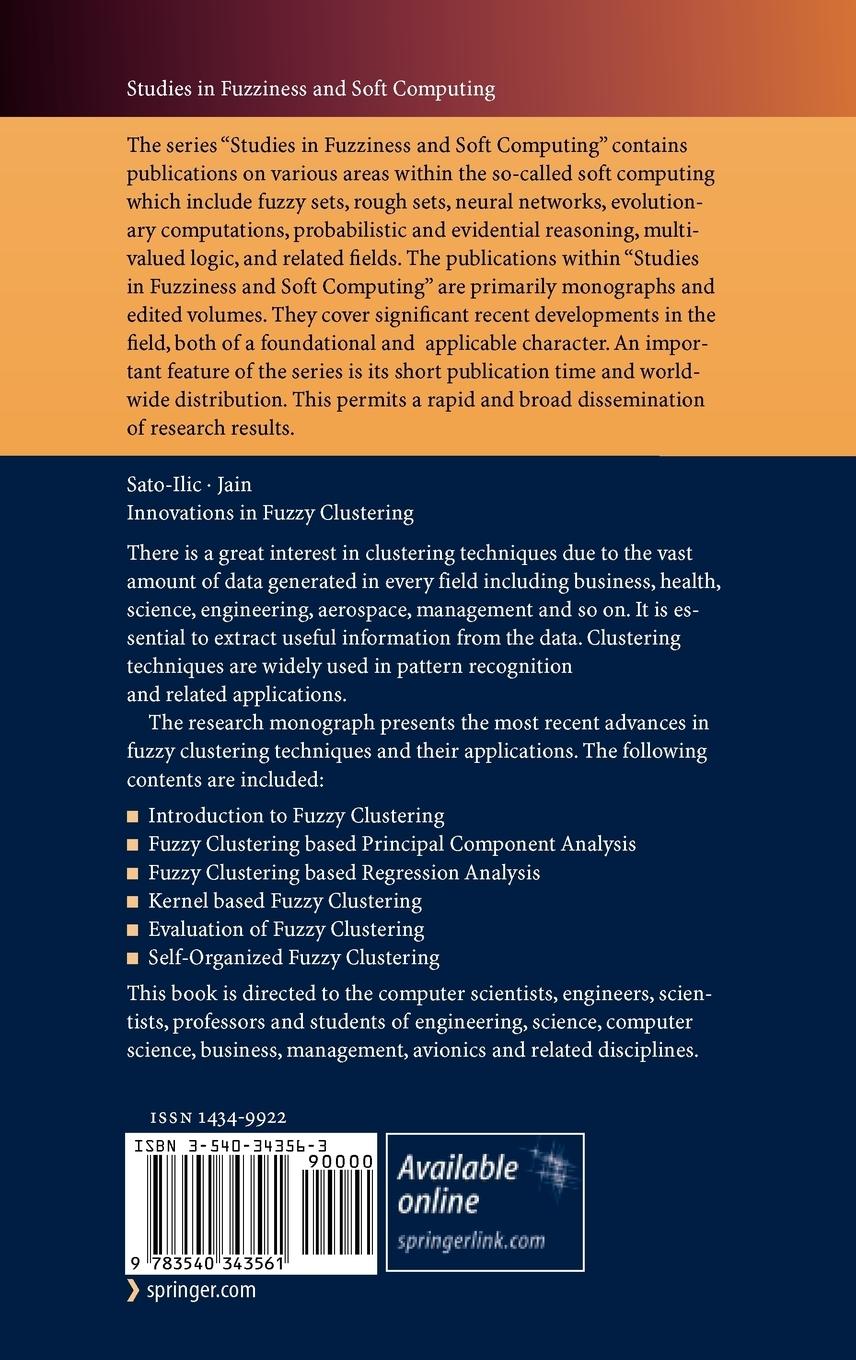 Rückseitencover Innovations in Fuzzy Clustering