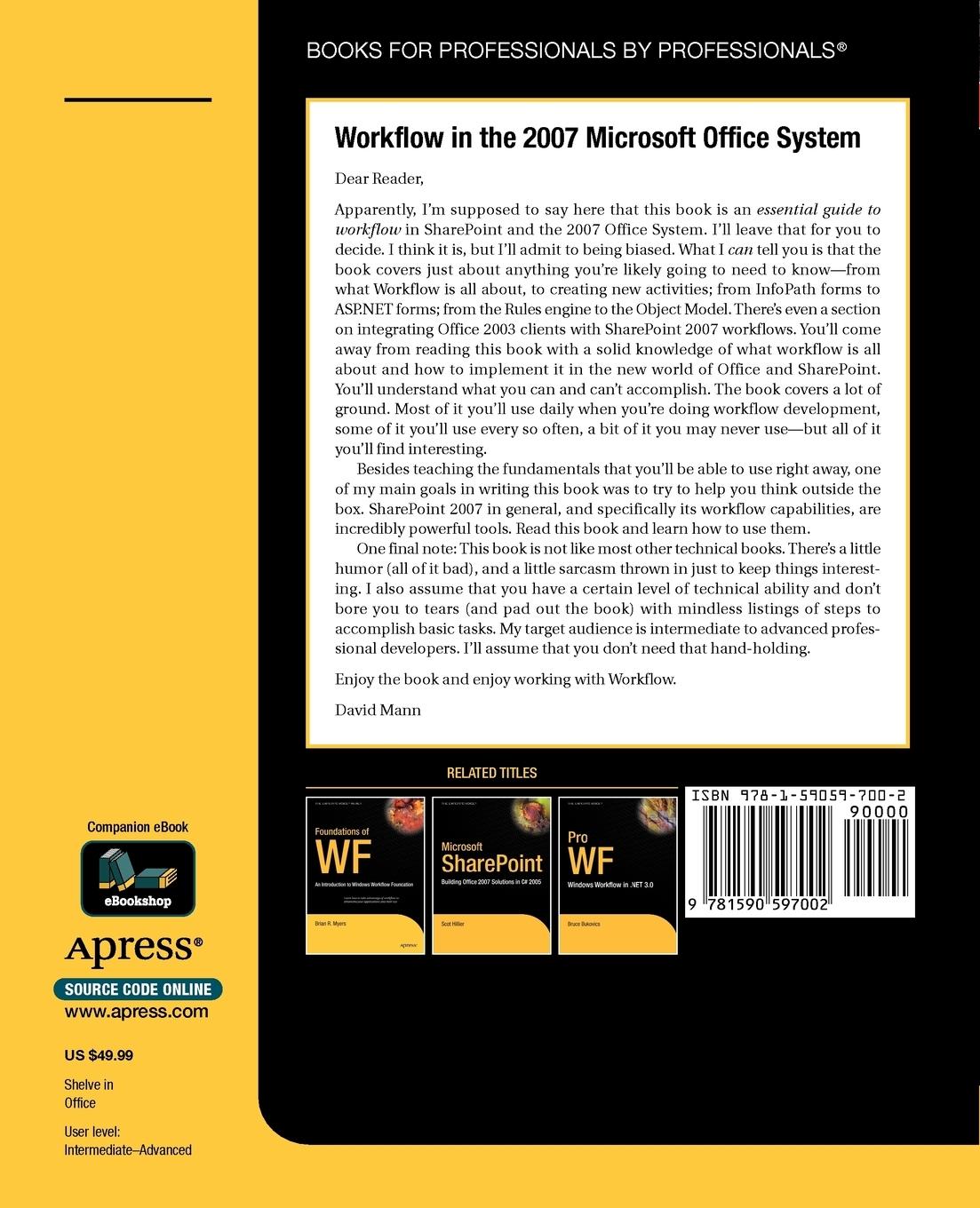 Rückseitencover Workflow in the 2007 Microsoft Office System