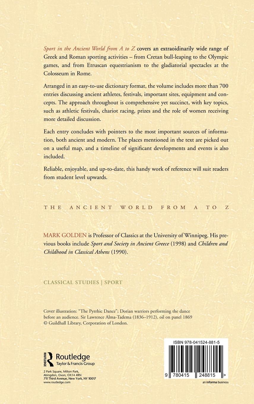 Rückseitencover Sport in the Ancient World from A to Z