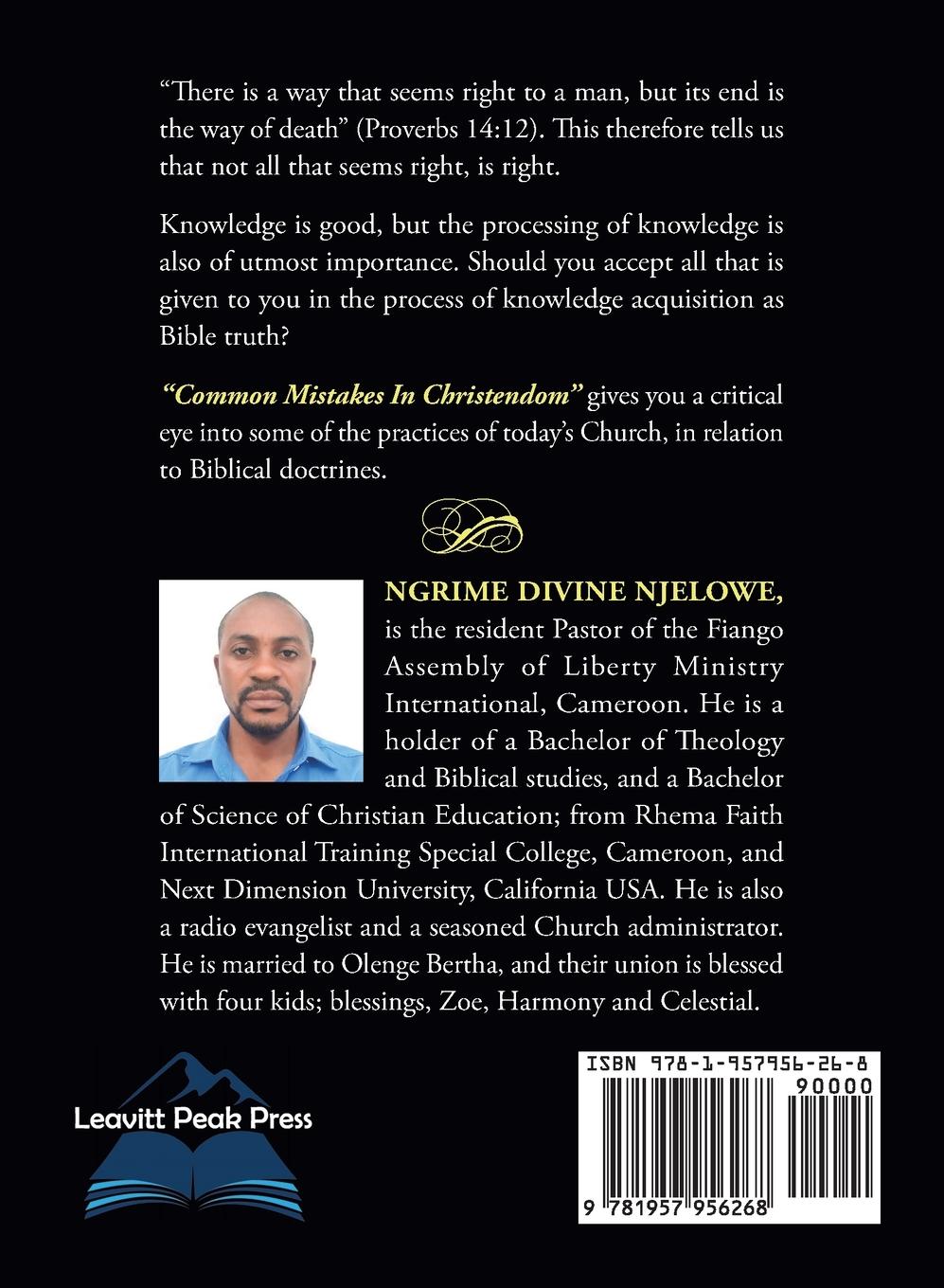 Rückseitencover Common Mistakes In Christendom