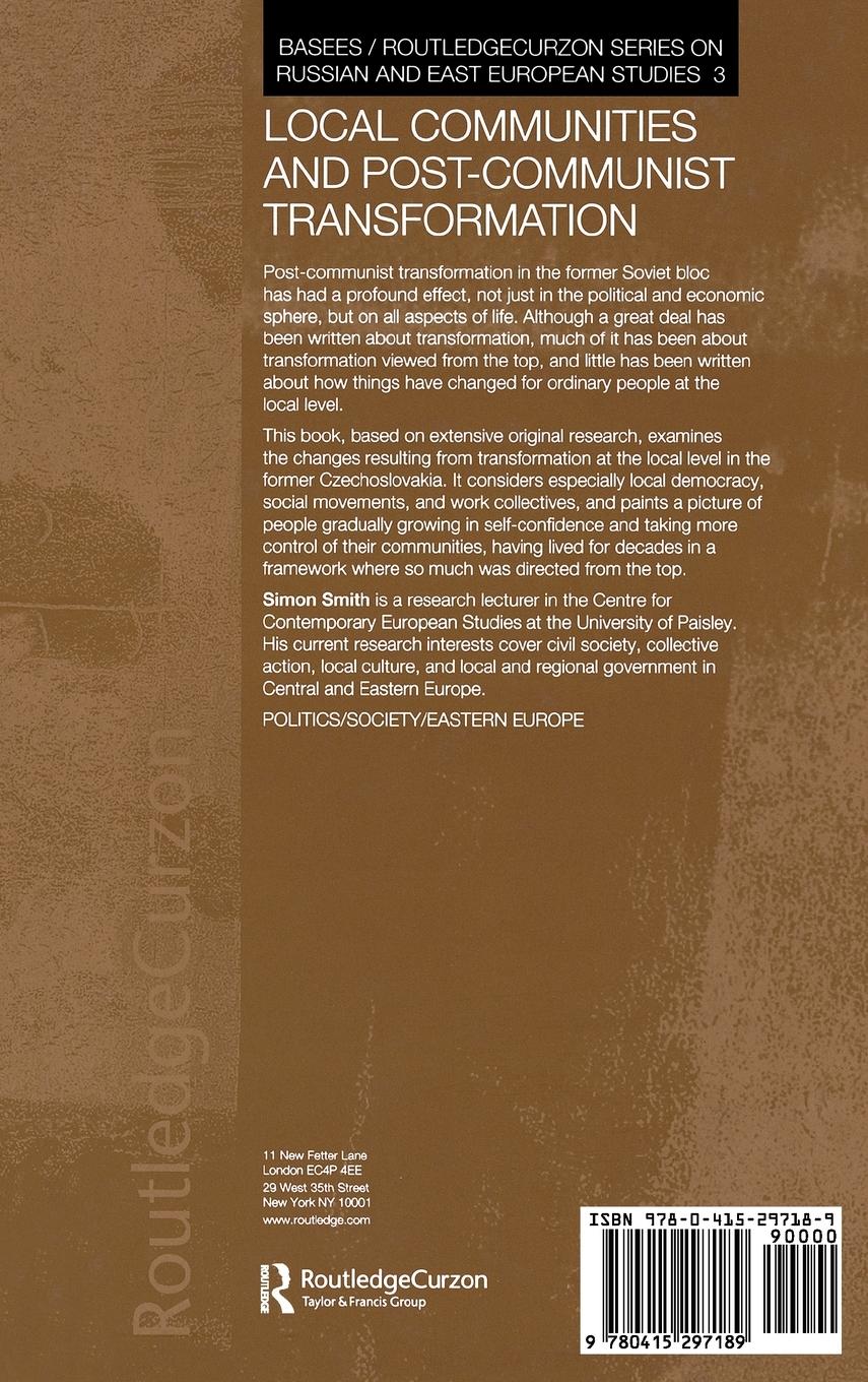 Rückseitencover Local Communities and Post-Communist Transformation