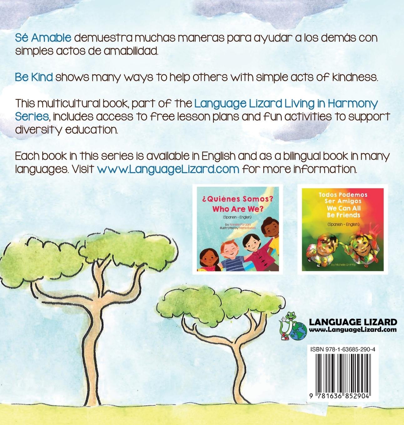 Rückseitencover Be Kind (Spanish-English)