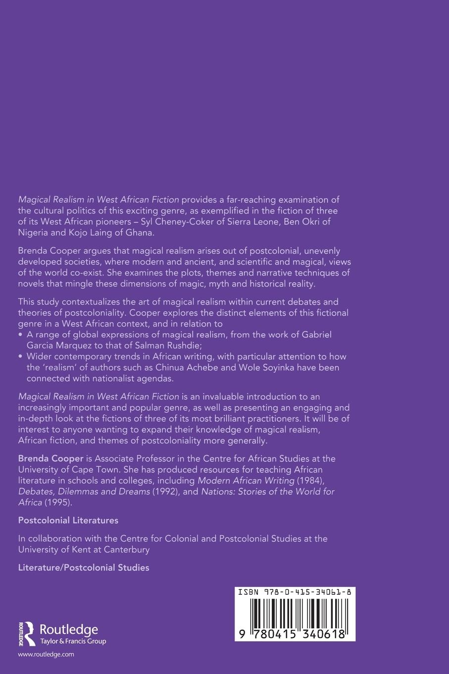 Rückseitencover Magical Realism in West African Fiction