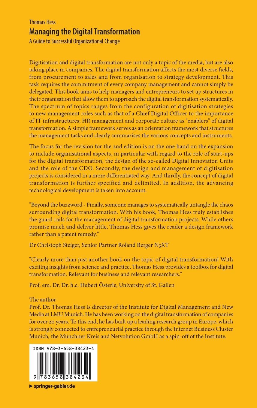 Rückseitencover Managing the Digital Transformation