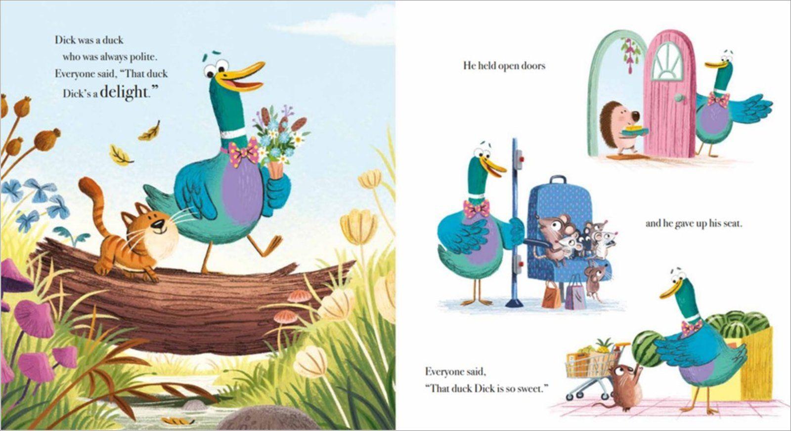 Beispielinhalt (Bild) Dick the Delightful Duck