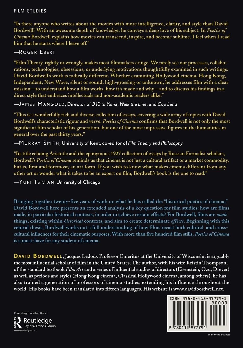 Rückseitencover Poetics of Cinema