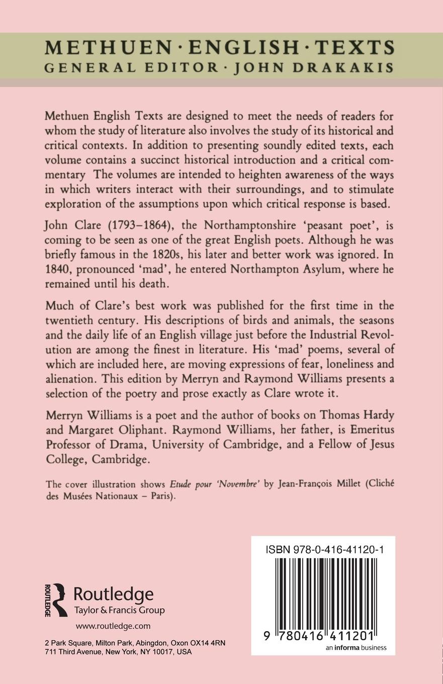 Rückseitencover John Clare