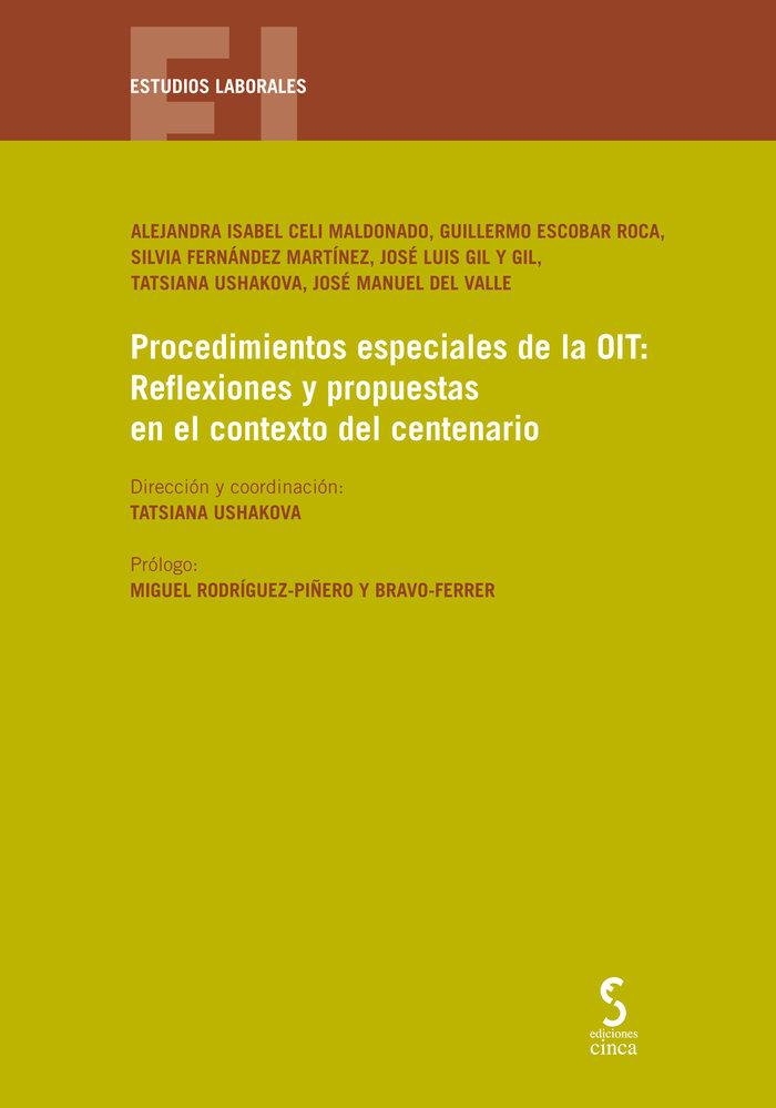 Vorderes Coverbild Procedimientos especiales de la OIT : reflexiones y propuestas en el contexto del centenario
