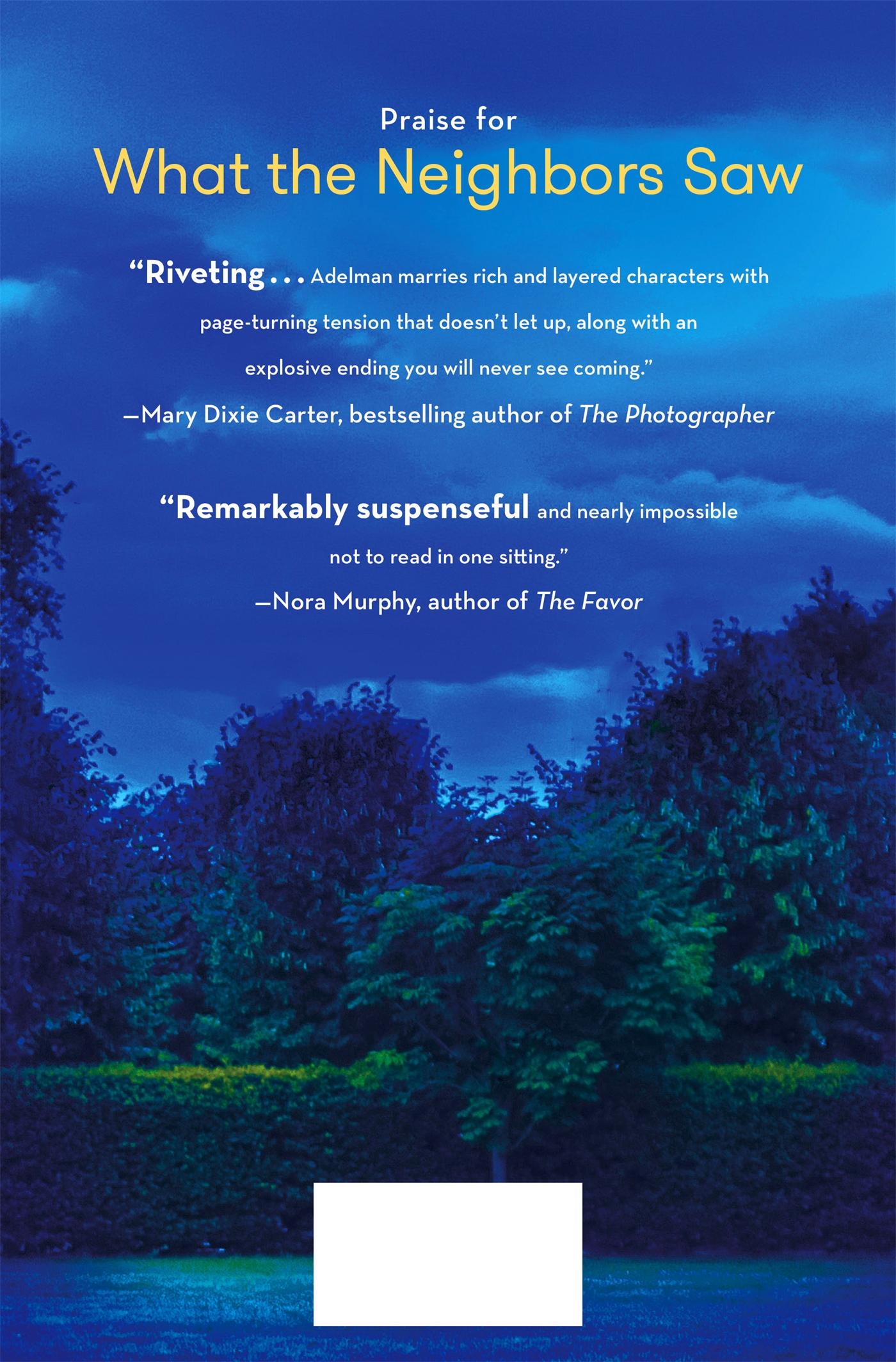 Rückseitencover What the Neighbors Saw