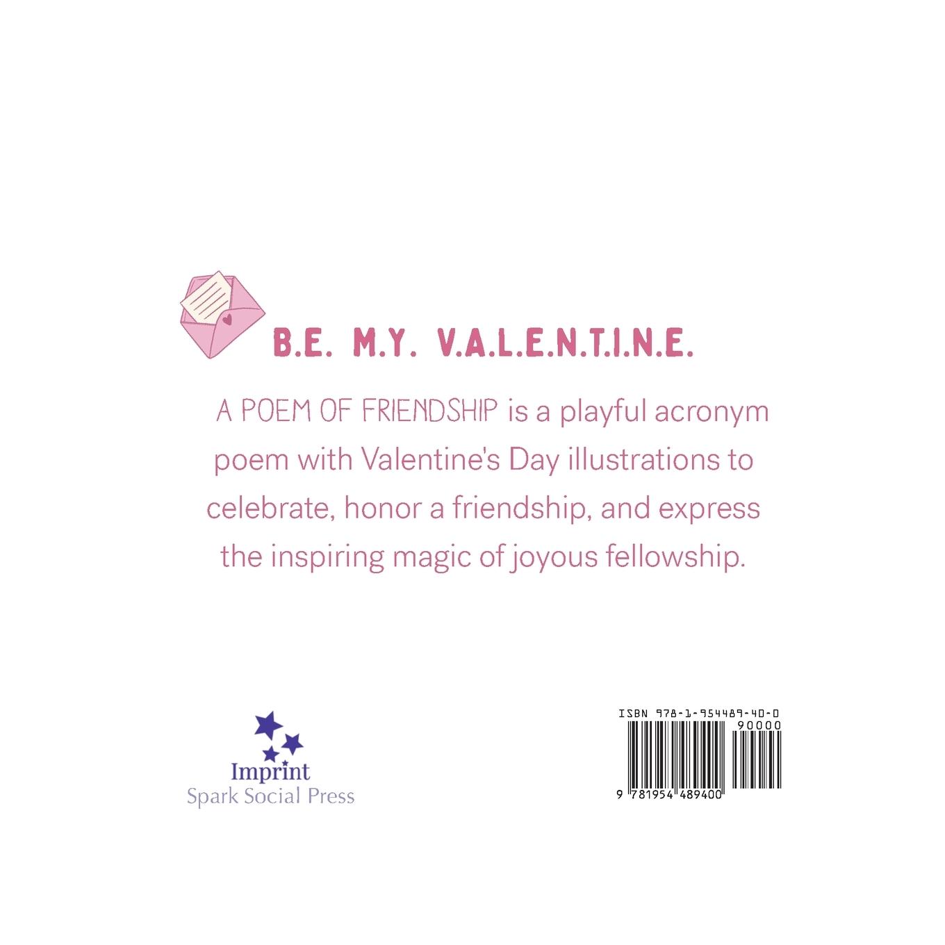 Rückseitencover Be My Valentine: A Poem of Friendship