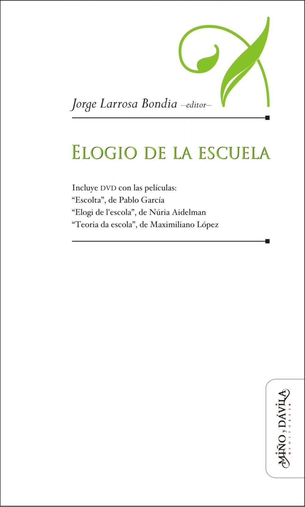 Vorderes Coverbild Elogio de la escuela