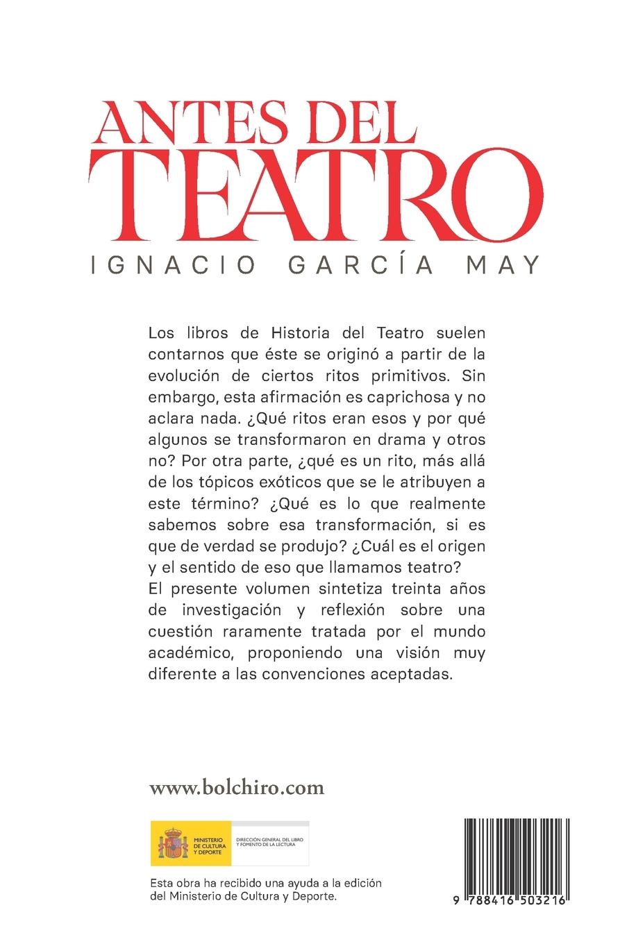 Rückseitencover Antes del teatro