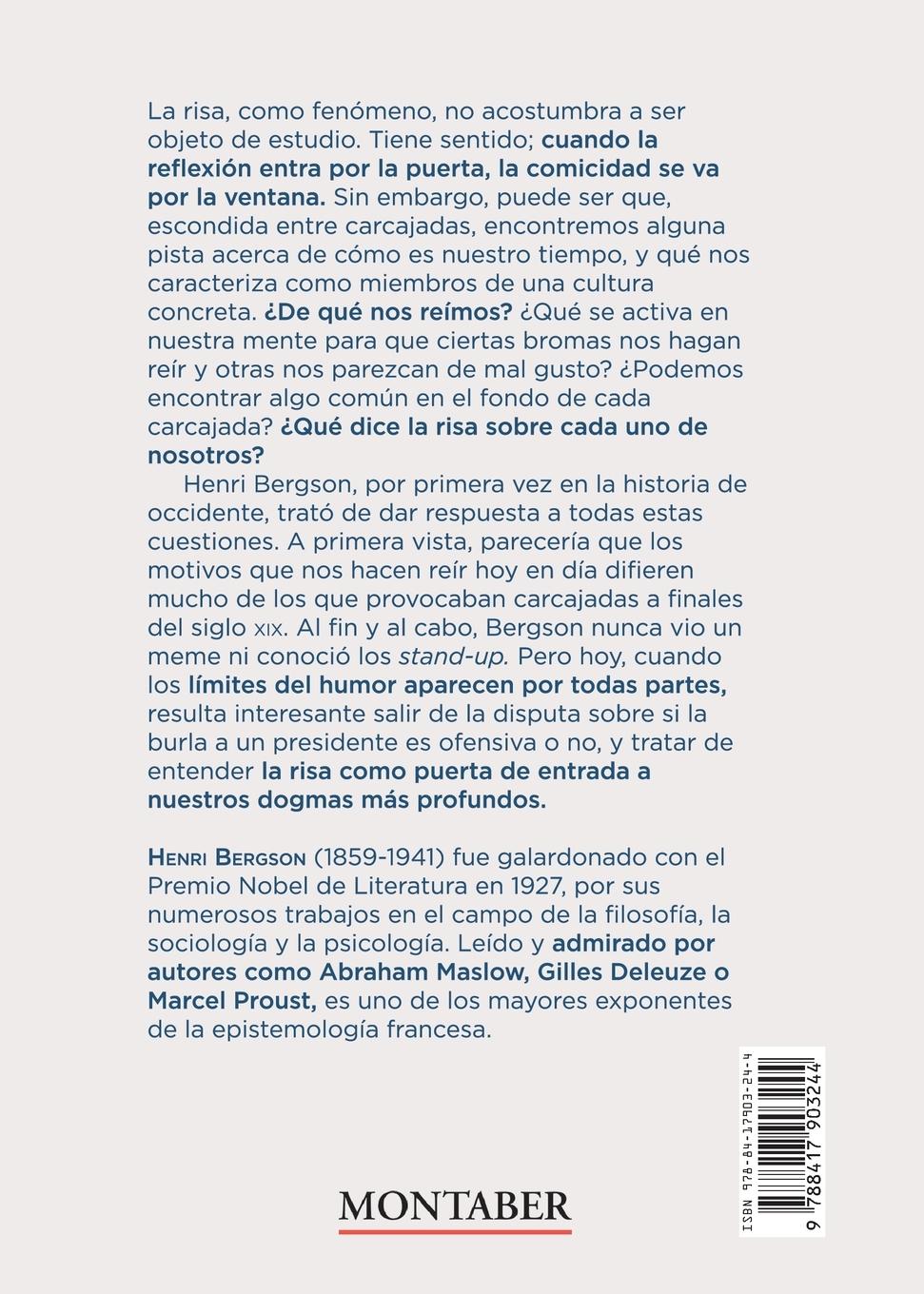 Rückseitencover La risa. Ensayo sobre el significado de la comicidad