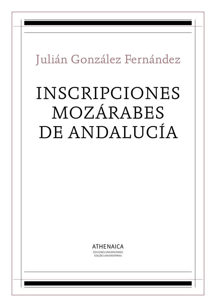 Vorderes Coverbild Inscripciones mozárabes de Andalucía