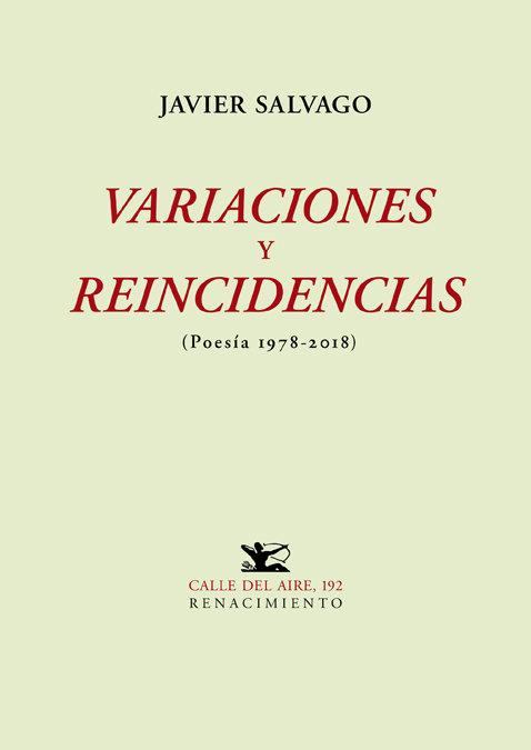 Vorderes Coverbild Variaciones y reincidencias : poesía 1978-2018