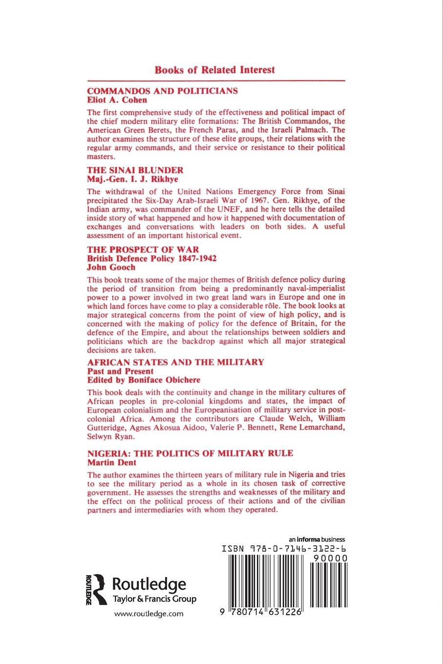 Rückseitencover Political Roles and Military Rulers