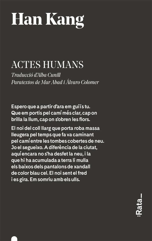 Vorderes Coverbild Actes humans