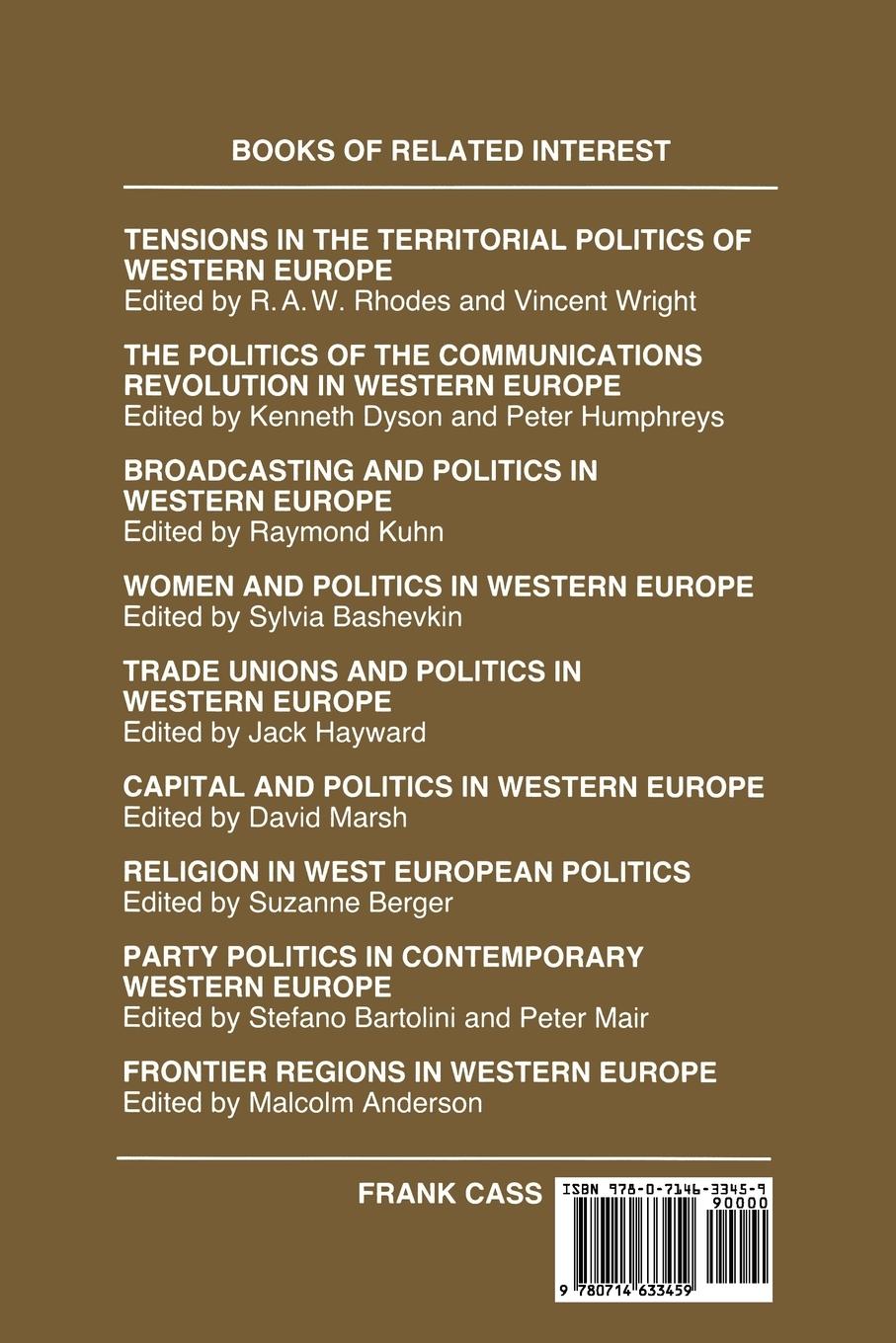 Rückseitencover Right-wing Extremism in Western Europe