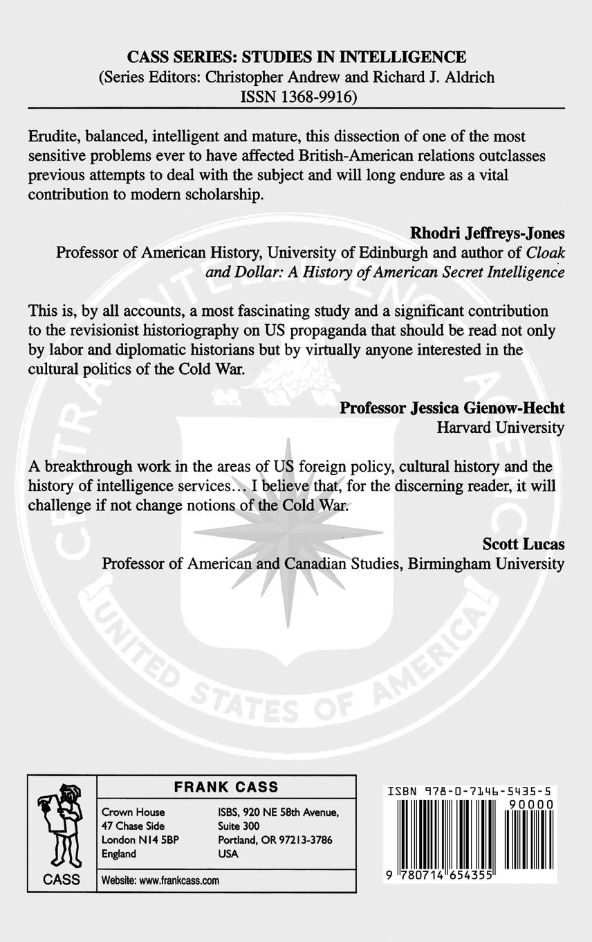 Rückseitencover The CIA, the British Left and the Cold War