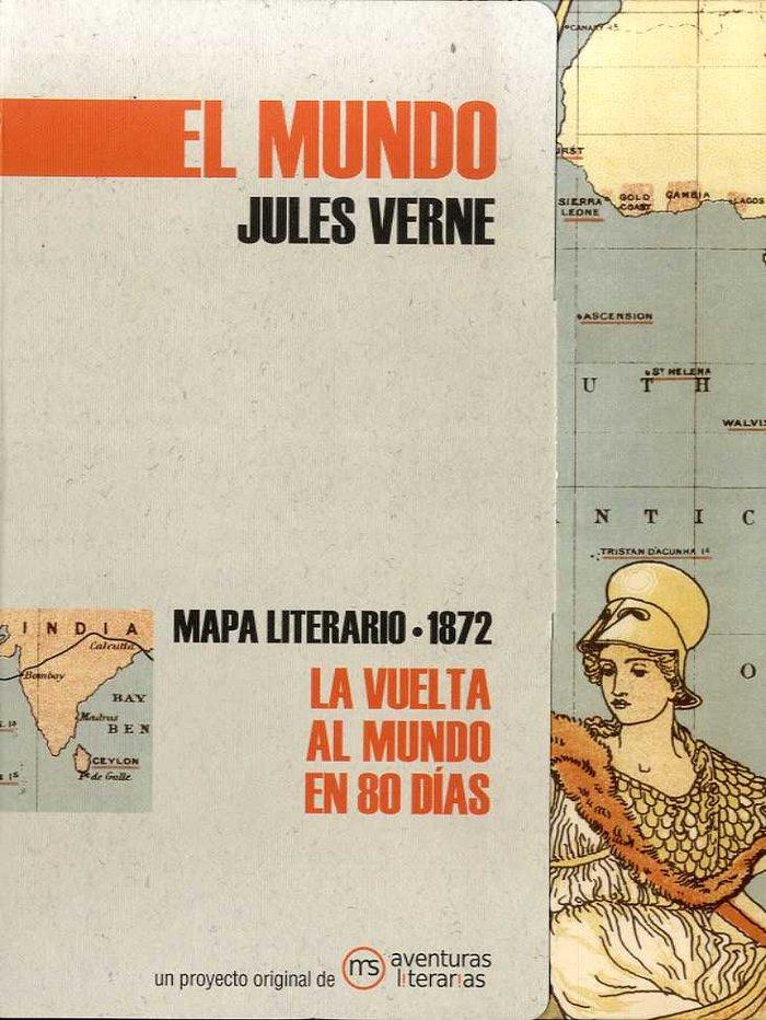 Vorderes Coverbild La vuelta al mundo en ochenta días: Mapa literario 1872