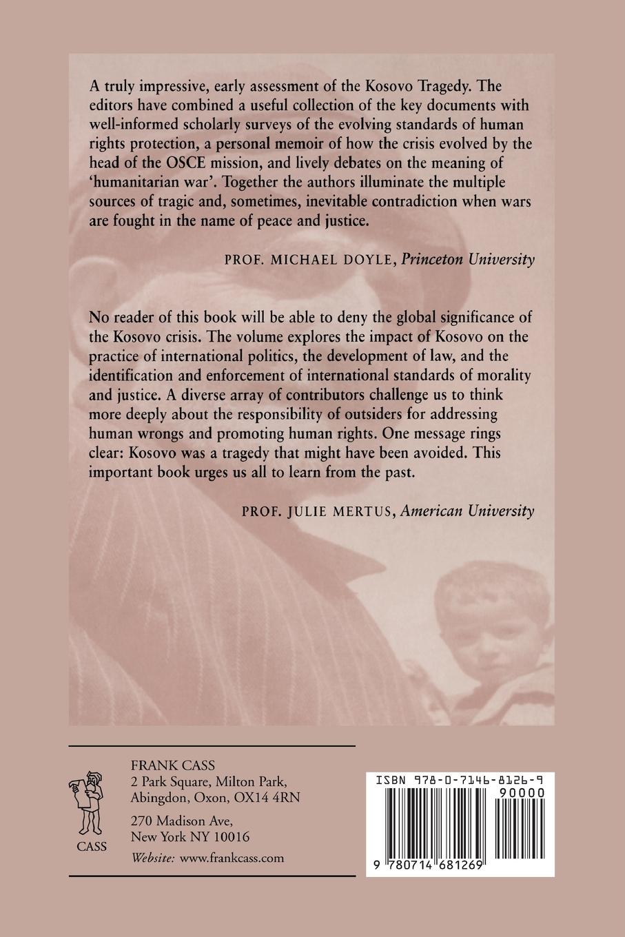 Rückseitencover The Kosovo Tragedy