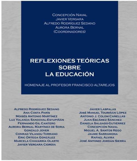 Vorderes Coverbild Reflexiones teóricas sobre la educación : homenaje al profesor Francisco Altarejos
