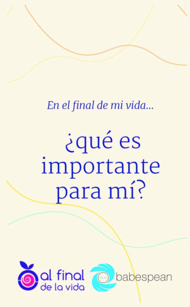 Vorderes Coverbild En el final de mi vida-- ¿qué es importante para mí?
