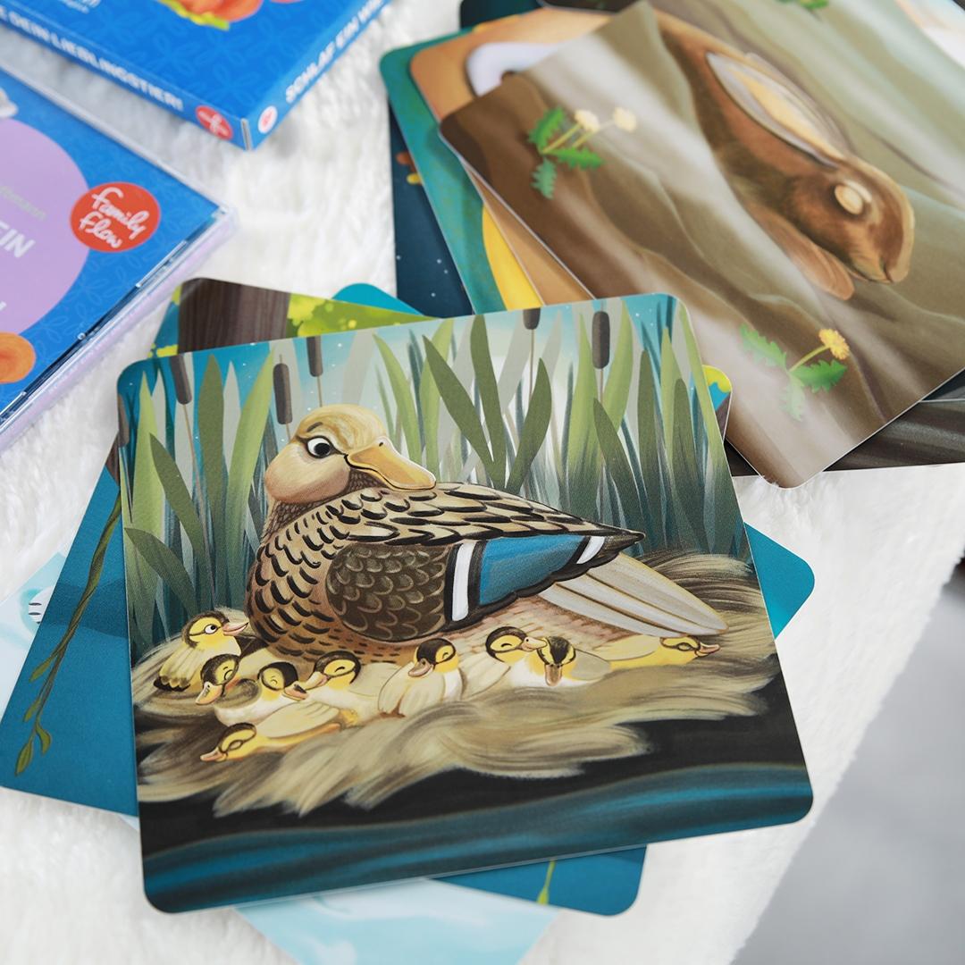 Beispielinhalt (Bild) FamilyFlow. Schlaf ein wie dein Lieblingstier